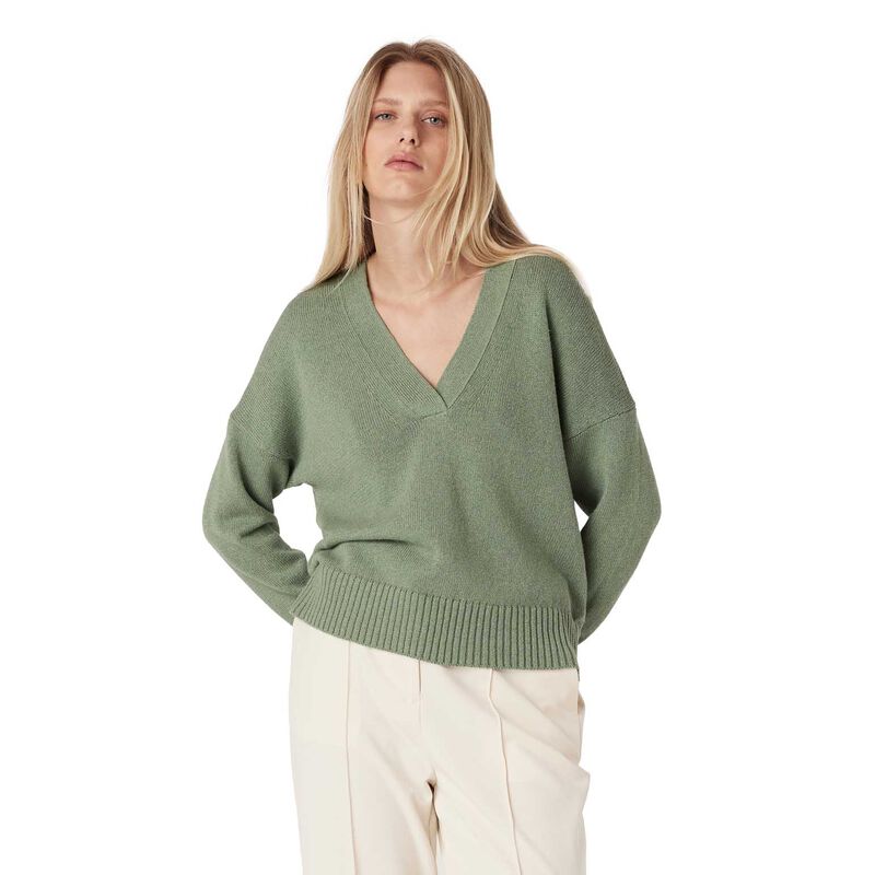 Cable Flax V Jumper image number 0
